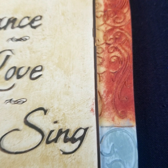 2 POLYRESIN SIGNS-LIVE LAUGH LOVE/DANCE LOVE SING - Picture 5 of 8